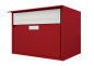 Preview: Briefkasten Huber Aluminium 300/400 rubinrot RAL 3003 (D)